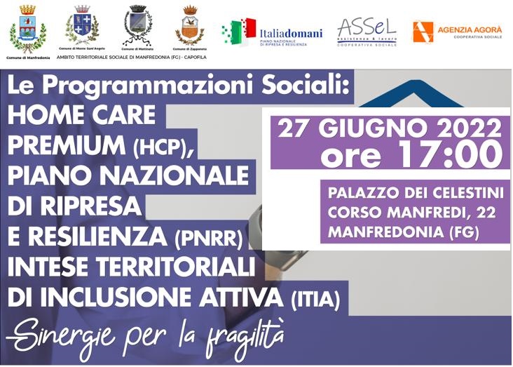 27/06/2022 – Le Programmazioni Sociali, Sinergie per le Fragilità.